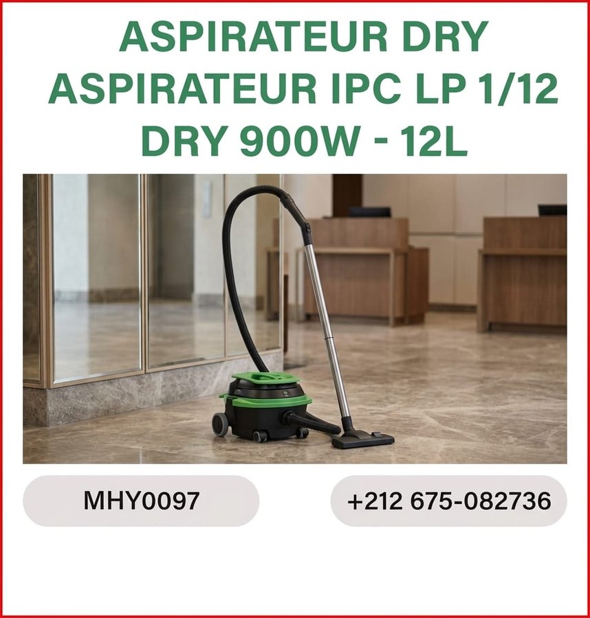 Aspirateur Dry IPC LP 1/12 Leda 12L (réf MHY0097)