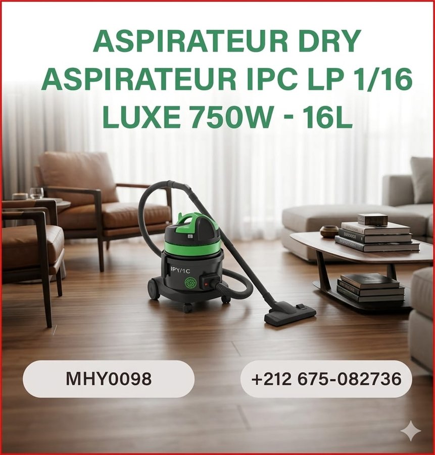 Aspirateur Dry IPC LP 1/16 Luxe 750W 16L (réf MHY0098)