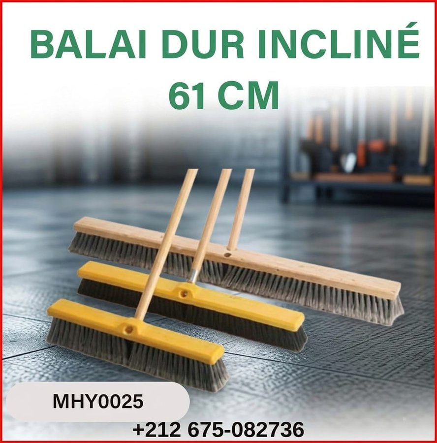 Balai dur incliné 61 cm professionnel (réf MHY0025)