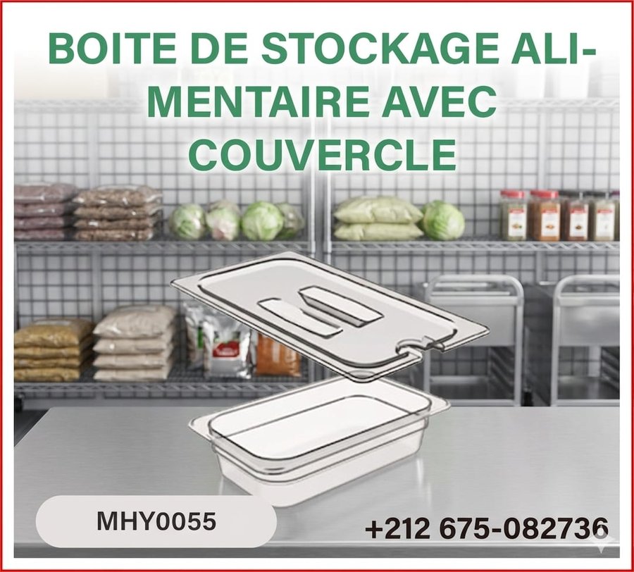 Boîte de stockage alimentaire avec couvercle