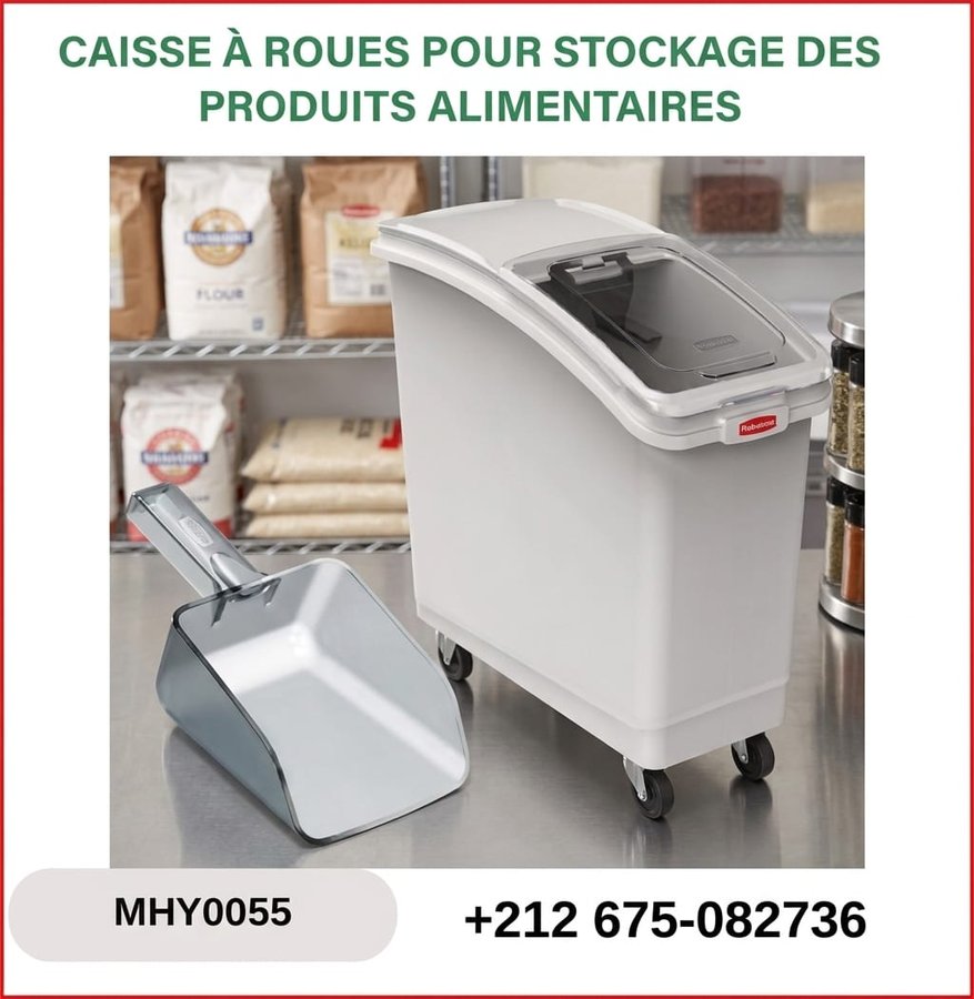 Caisse à roues pour stockage des produits alimentaires (réf MHY0055)