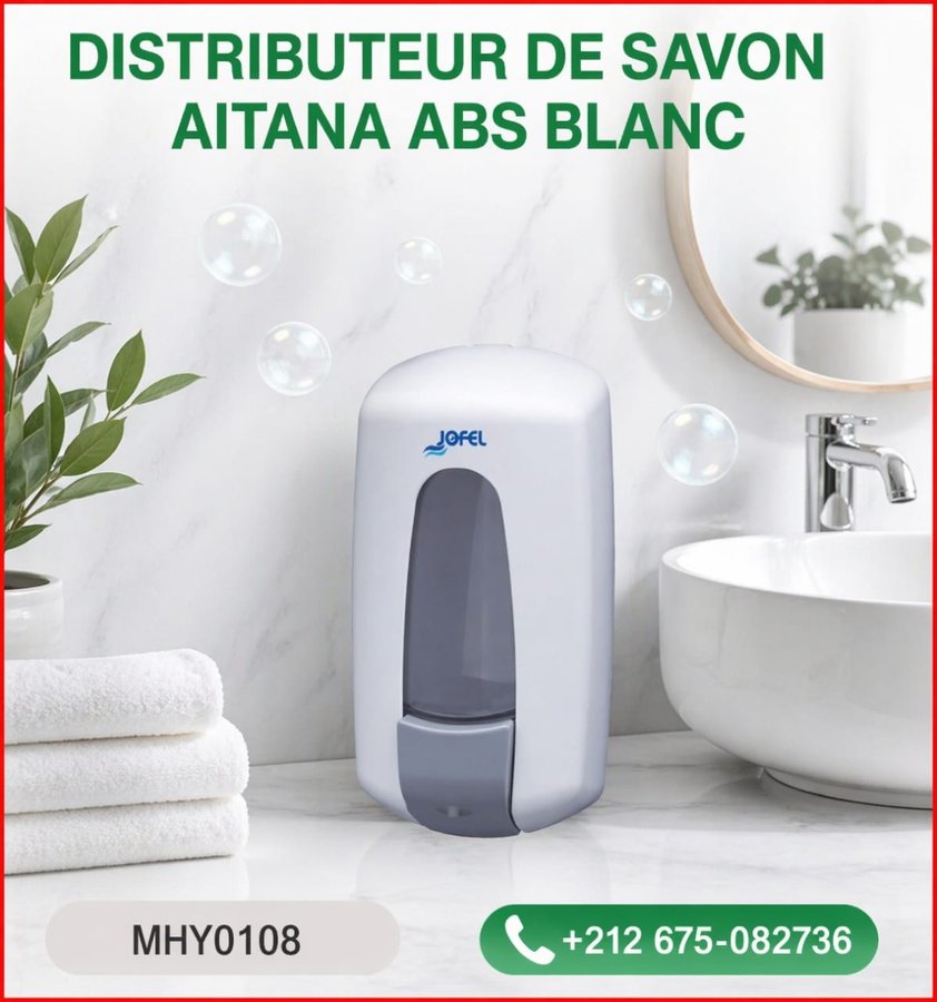 Distributeur de savon Aitana ABS blanc