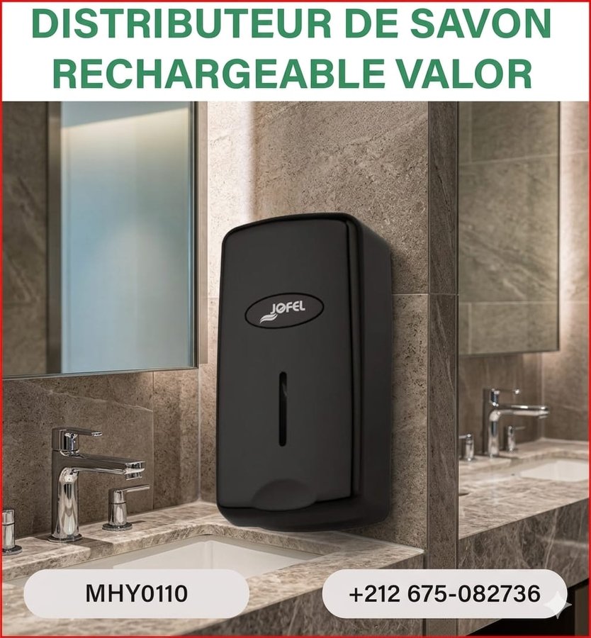 Distributeur de savon rechargeable Valor (réf MHY0110)
