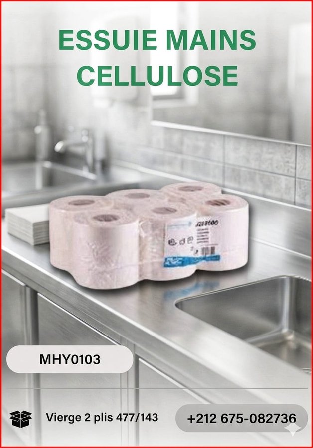 Essuie-mains en cellulose (réf MHY0103)