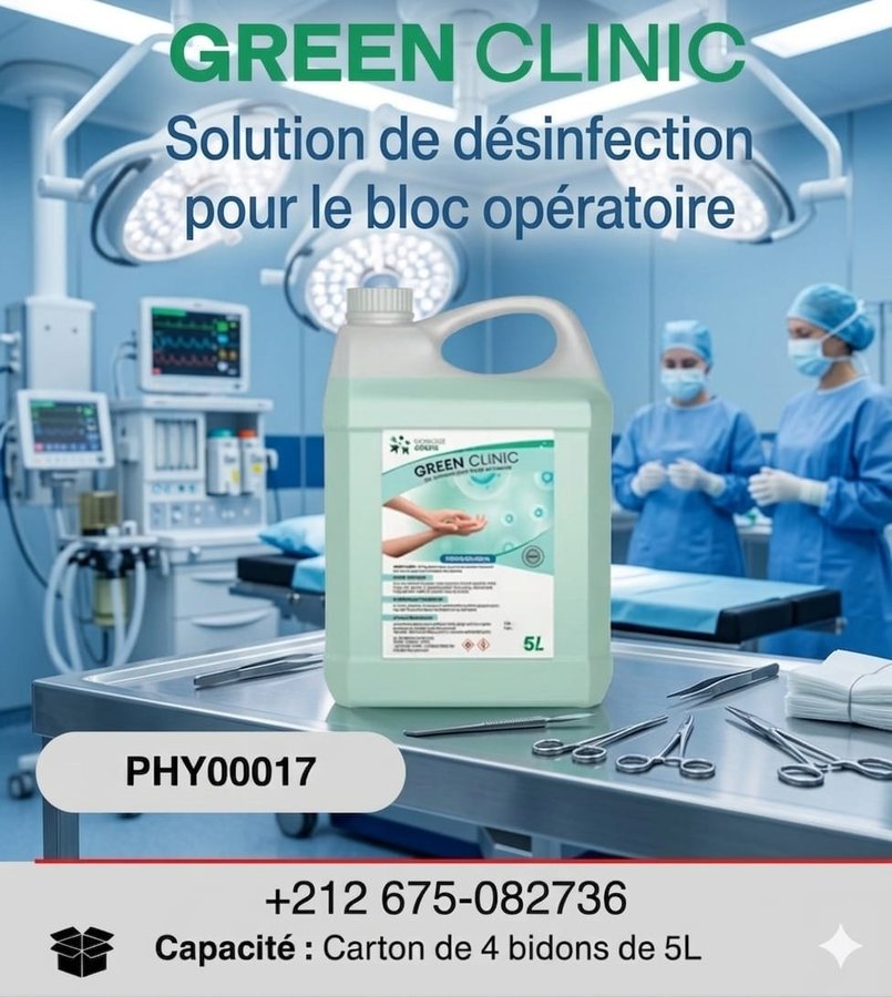 GREEN CLINIC – solution de désinfection pour bloc opératoire