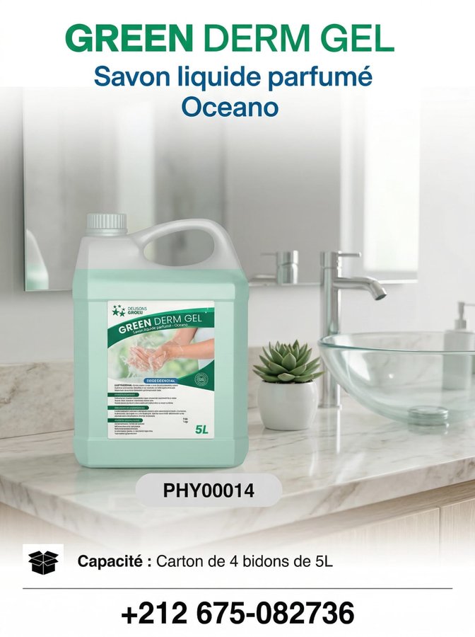 GREEN Derm Gel – savon liquide parfumé Oceano (réf PHY0014)