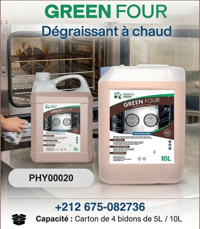 GREEN Four – dégraissant à chaud pour fours professionnels (réf PHY0020)