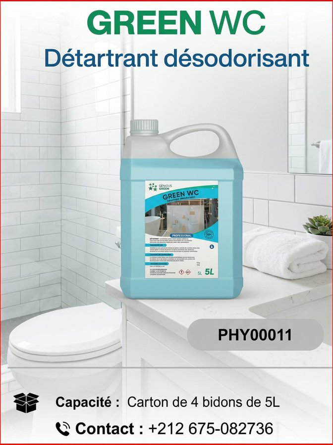 GREEN WC – détartrant désodorisant pour sanitaires (réf PHY0011)