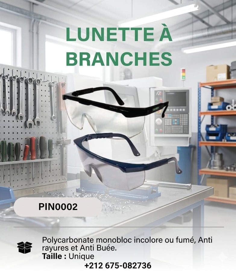 Lunettes de protection à branches