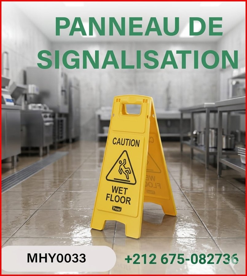 Panneau de signalisation sol glissant (réf MHY0033)