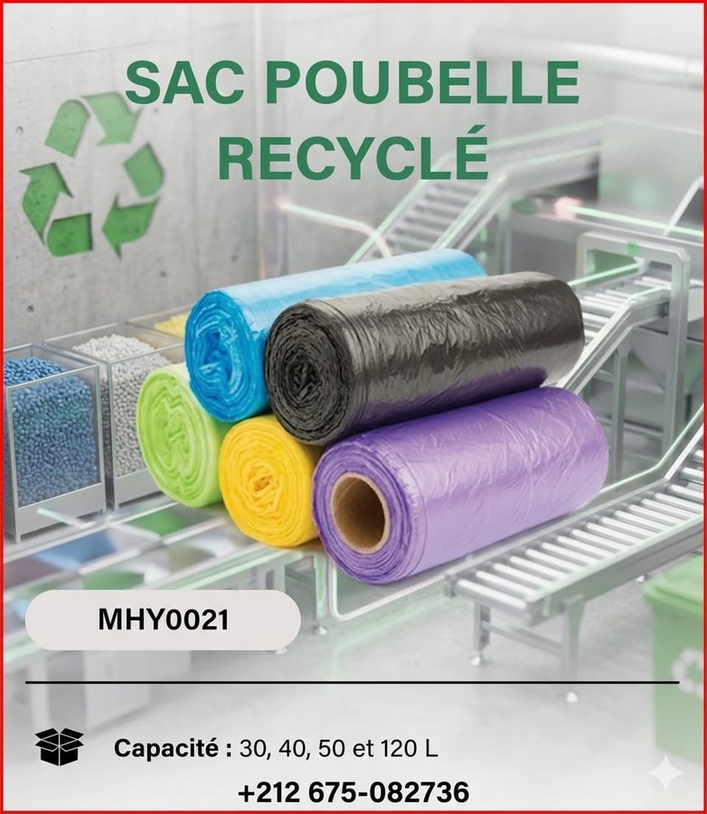 Sacs poubelle recyclés professionnels (réf MHY0021)