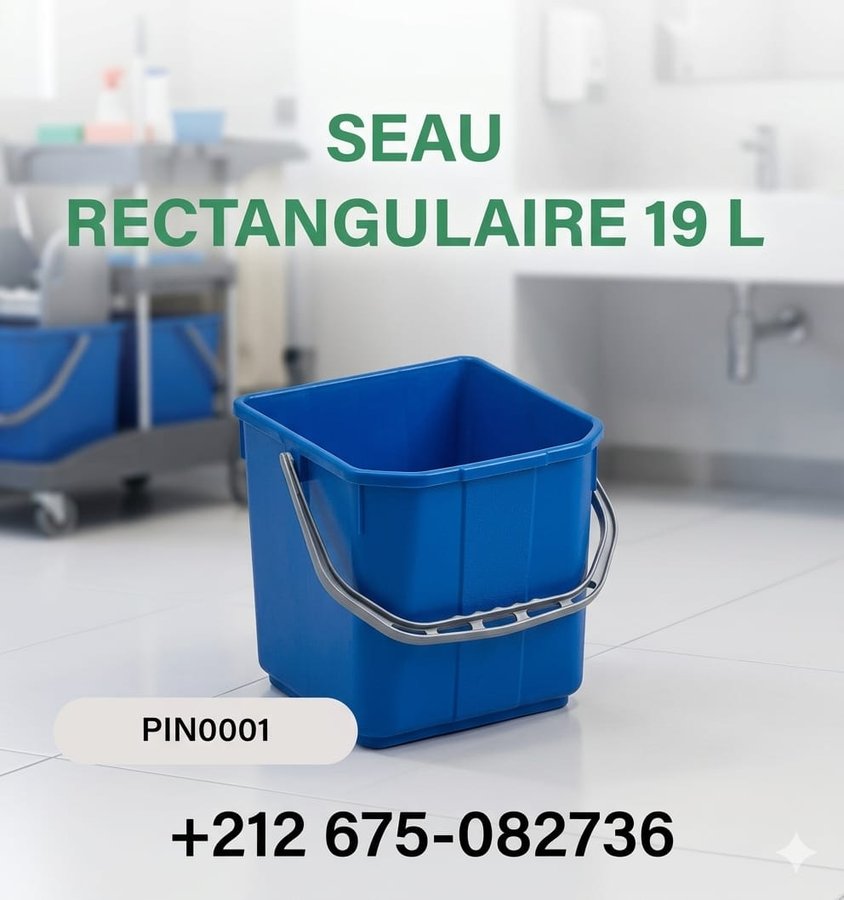 Seau rectangulaire 19L (réf PIN0001)