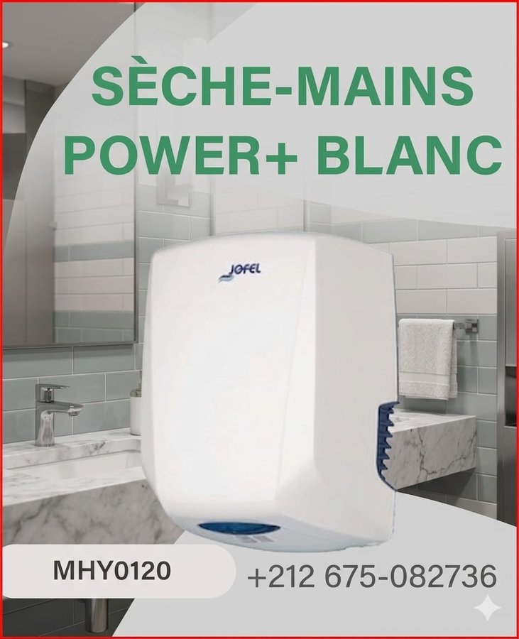 Sèche-mains Power+ blanc (réf MHY0120)